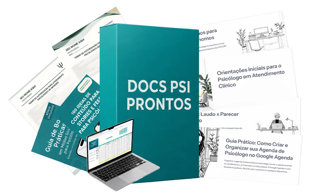 Docs Psi Prontos: documentos, planilhas, tutoriais e bônus